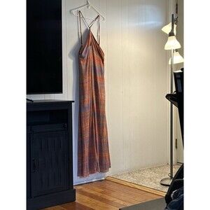 Free People Hardly Warn XL Cross Cross Front Floor Length Vibrant Color Dress